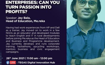 #InnovateSarawak Speaker Series: Startups and Social Enterprises: Can You Turn Passion into Profits?