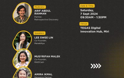 Sertai kami untuk Siri Penceramah #InnovateSarawak: Keusahawanan pada 7 September 2024, di Hab Inovasi Digital TEGAS di Miri!