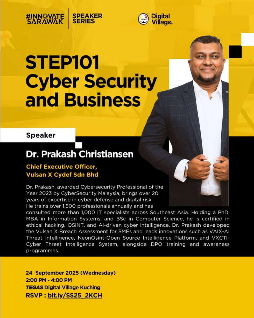 #InnovateSarawak Speaker Series: Step 101 Cyber Security and Business ...